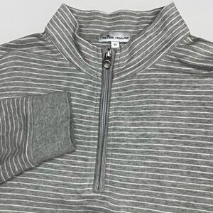 Peter Millar Crown Comfort Interlock Quarter Zip Pullover Mens XL Gray Golf